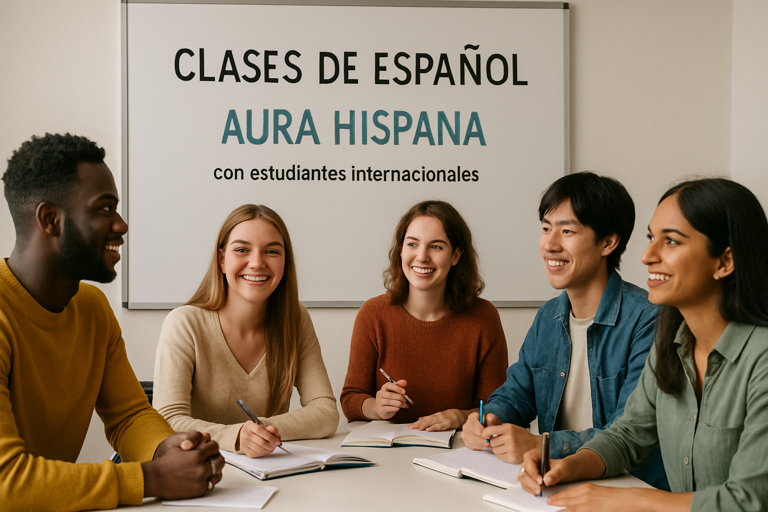 Clases de espaol en Aura Hispana con estudiantes internacionales